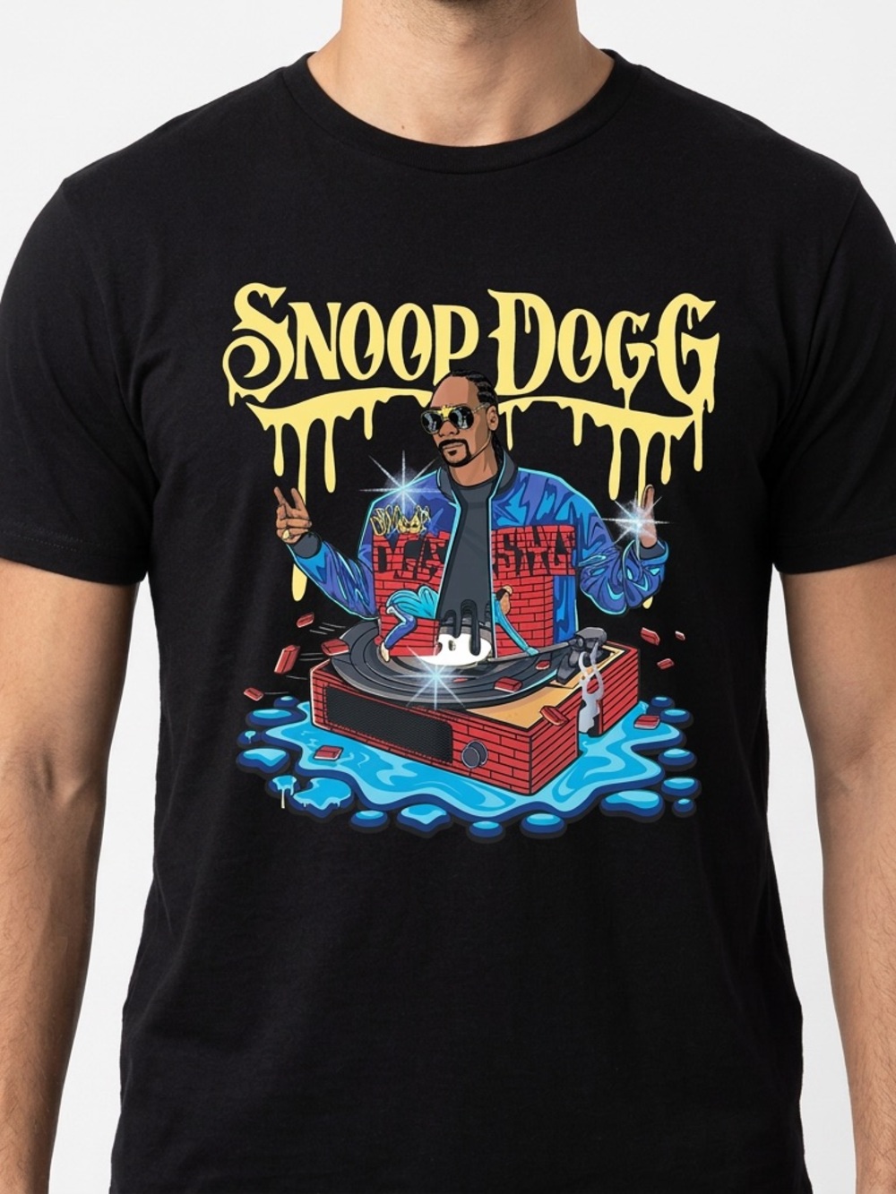 Snoop Dogg Death Row Records Black Graphic Tee Small Rap Hiphop Streetwear West